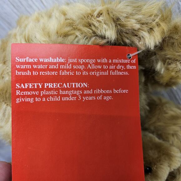 Vintage FAO Schwarz Teddy Bear Jointed Fifth Avenue Baby Tag Tan 20" Plush - Picture 4 of 12